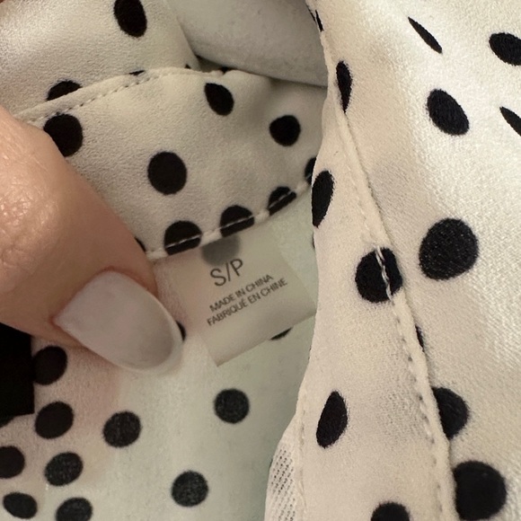 Tahari Black and White Polka Dot Maxi Dress - Picture 4 of 7